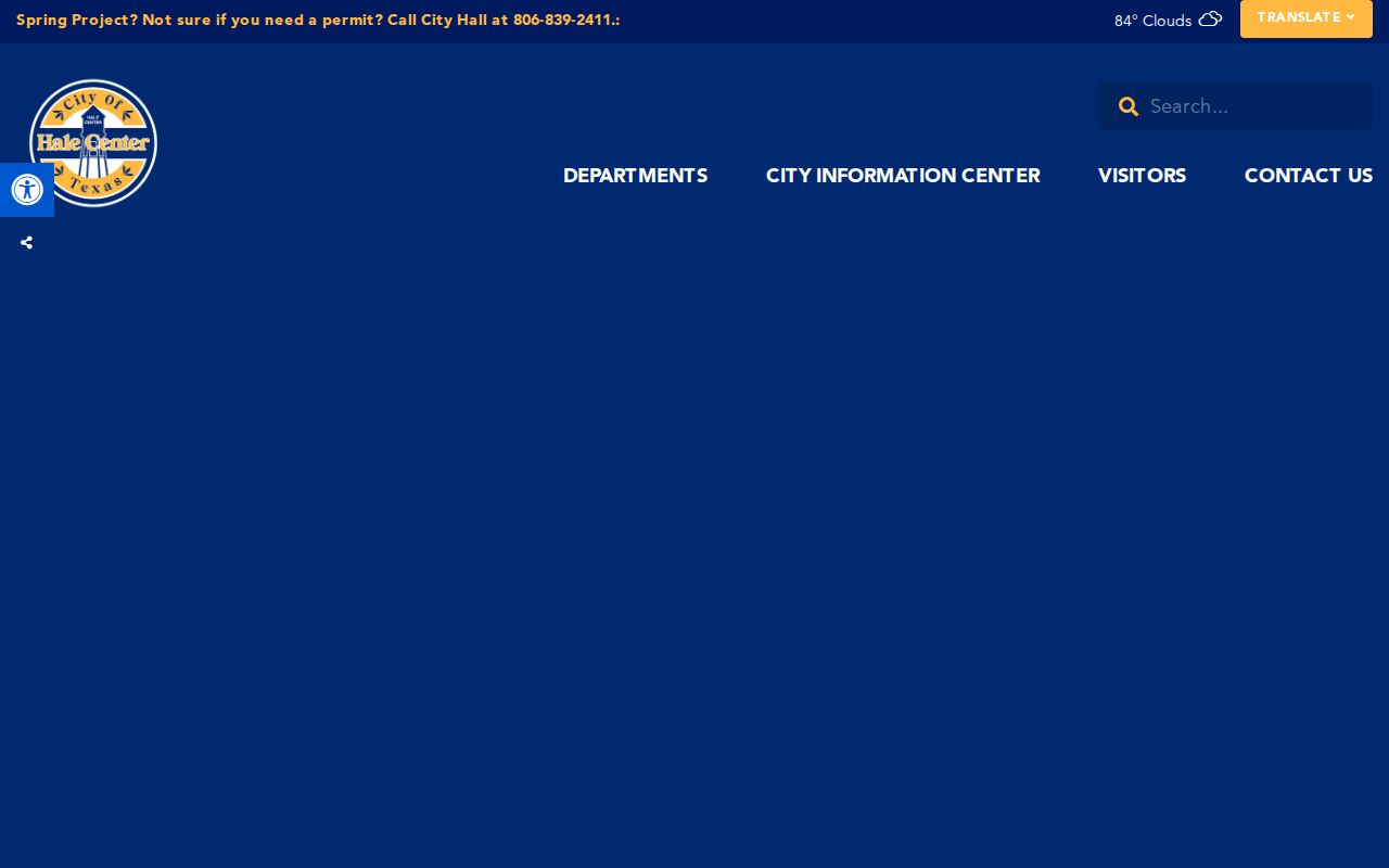 Hale Center court docket source on the official city website